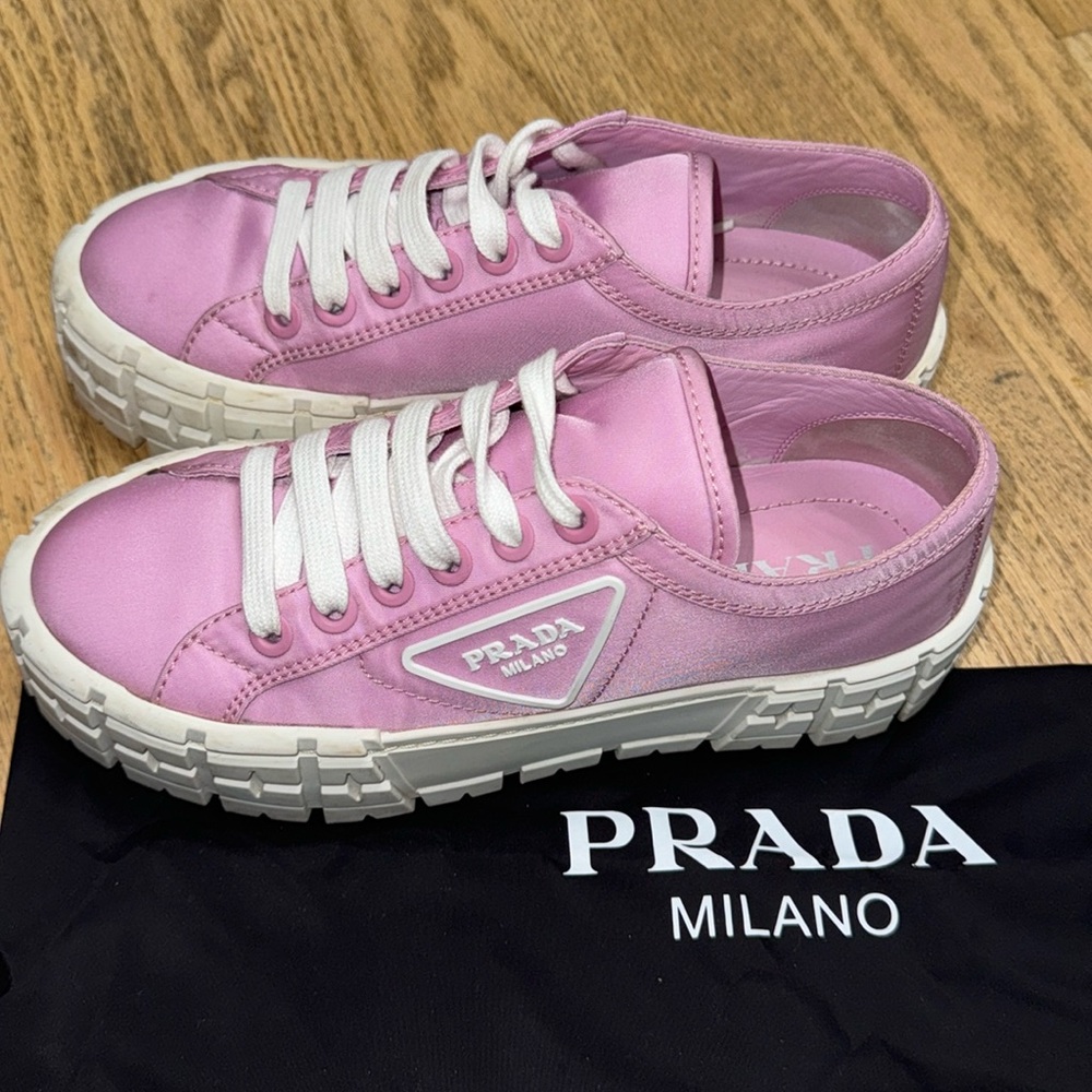Prada Pink and White Women's Sneakers